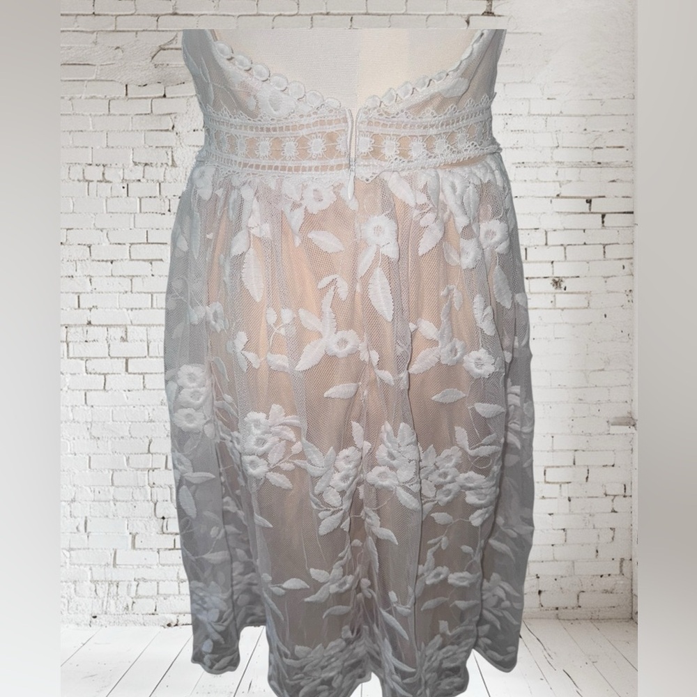 CupShe Lace Dress NWT | XS White Romantic Beach Style • Crisscross Back - Picture 11 of 11